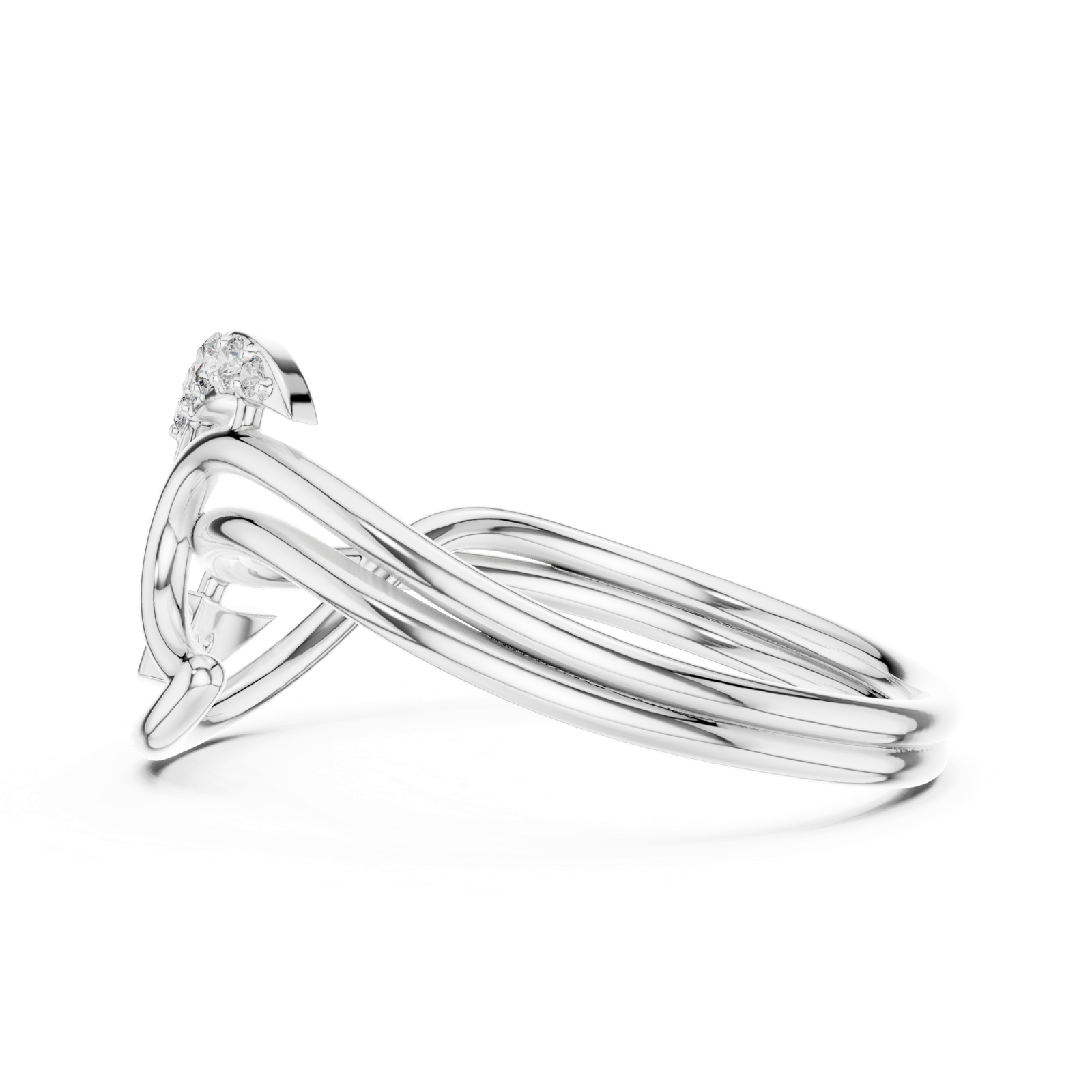 Gold Ring 1 (210), White Gold, view 3