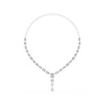 14K Solid Gold Lab Diamond Tennis Necklace, White Gold