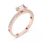 Gold Ring ALR-80, Rose Gold, view 2