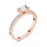 Gold Ring ALR-80, Rose Gold, view 2