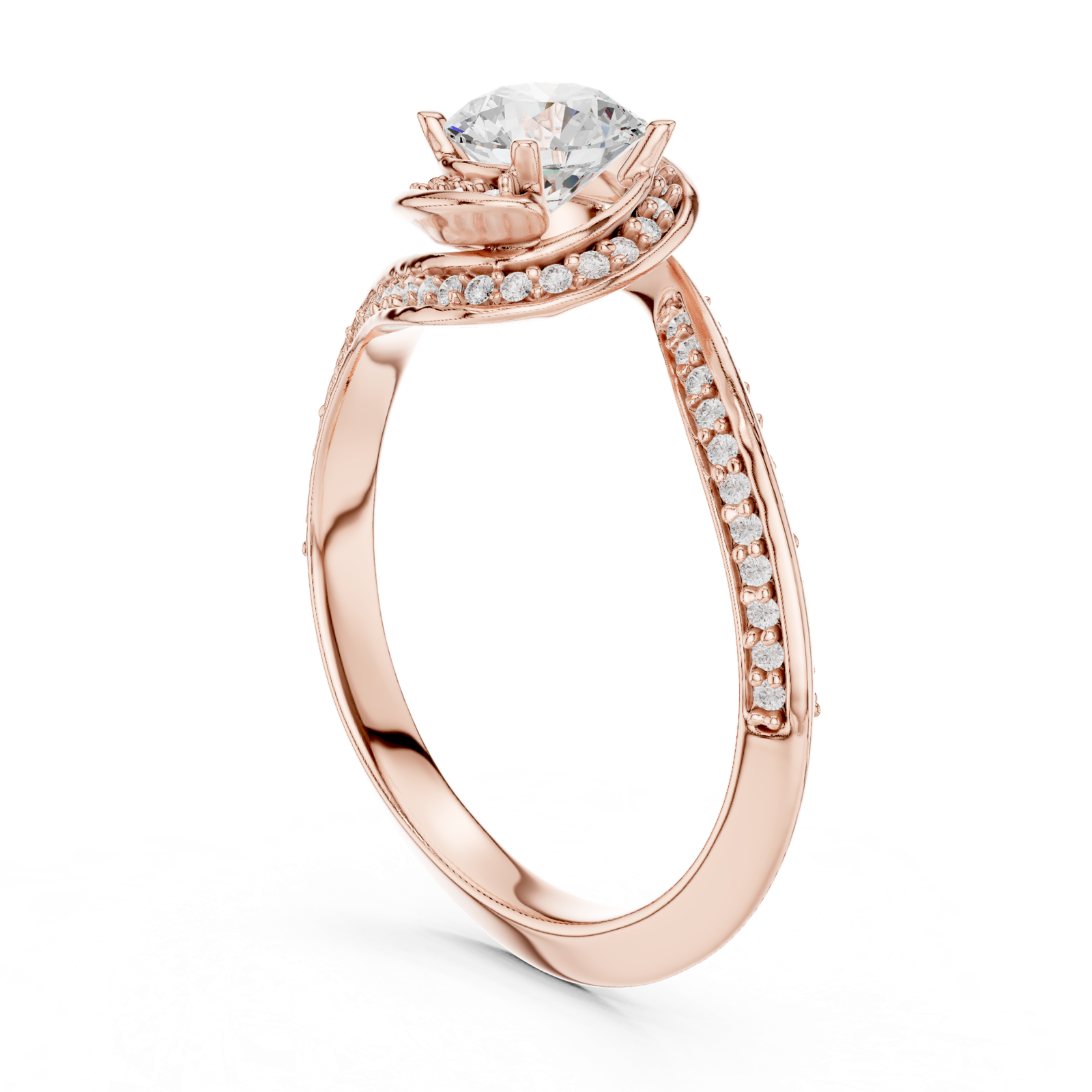 Gold Ring LR-0279, Rose Gold, view 1