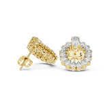 Gold Earrings L29-1, Yellow Gold, view 1