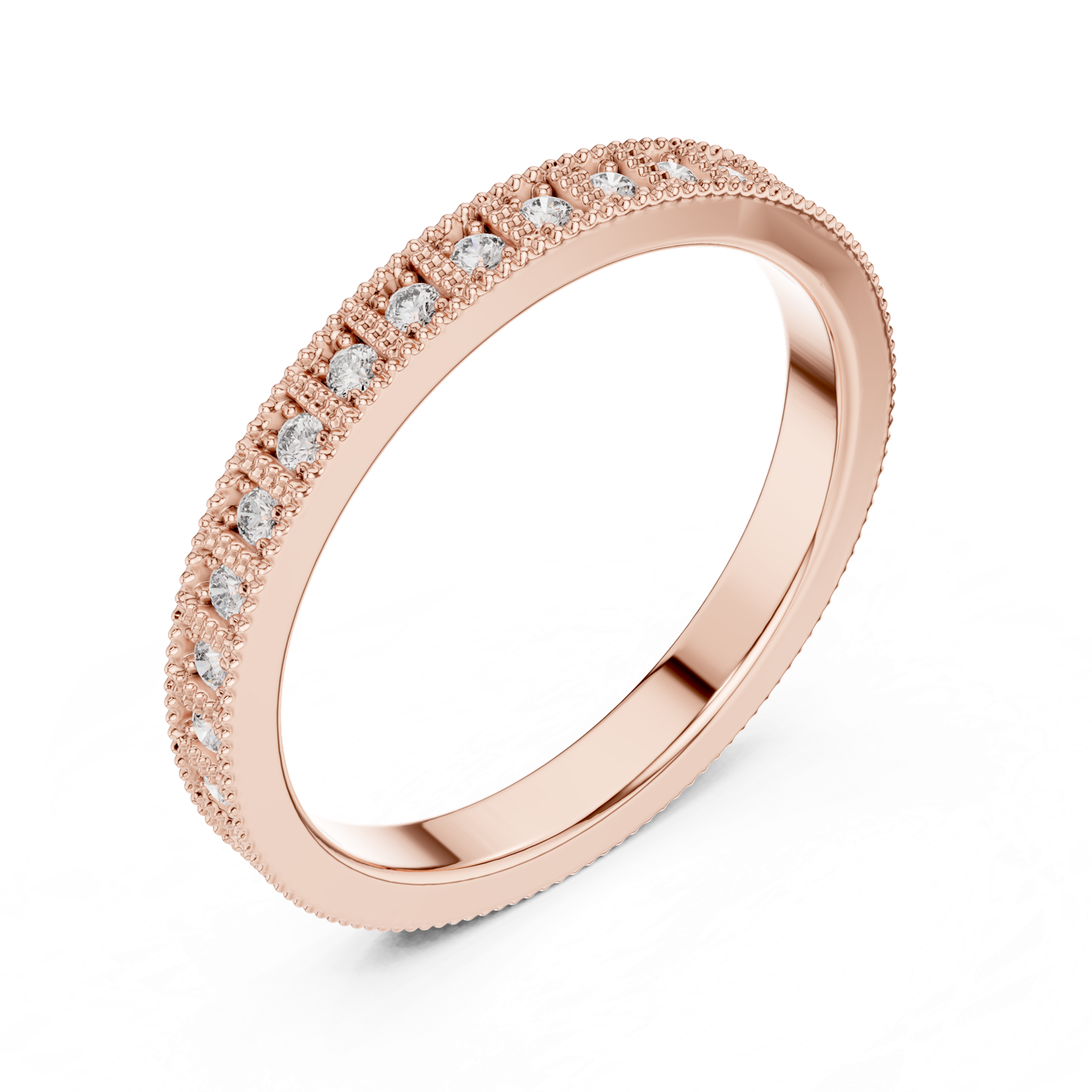 Gold Ring DDLR-229, Rose Gold, view 2