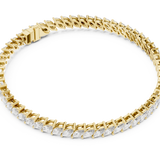 14K Solid Gold Lab Diamond Bracelet, Yellow Gold, view 2