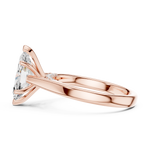 Gold Jewelry, Marquise center stone, Rose Gold, view 3
