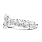 Gold Ring DDLR-087, Princess center stone, White Gold, view 3