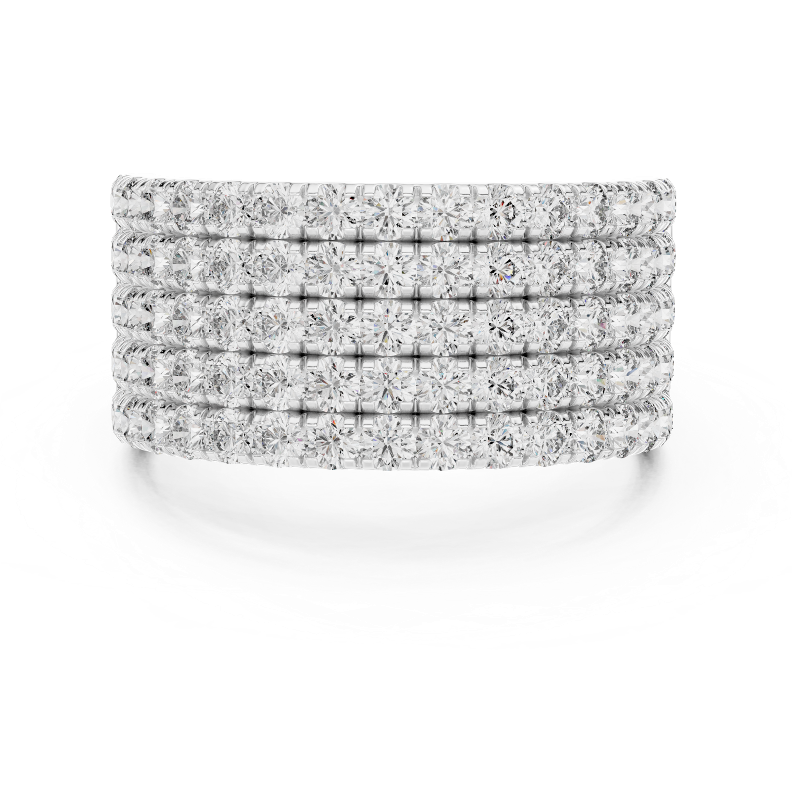 Gold Ring L03-03, White Gold, view 4