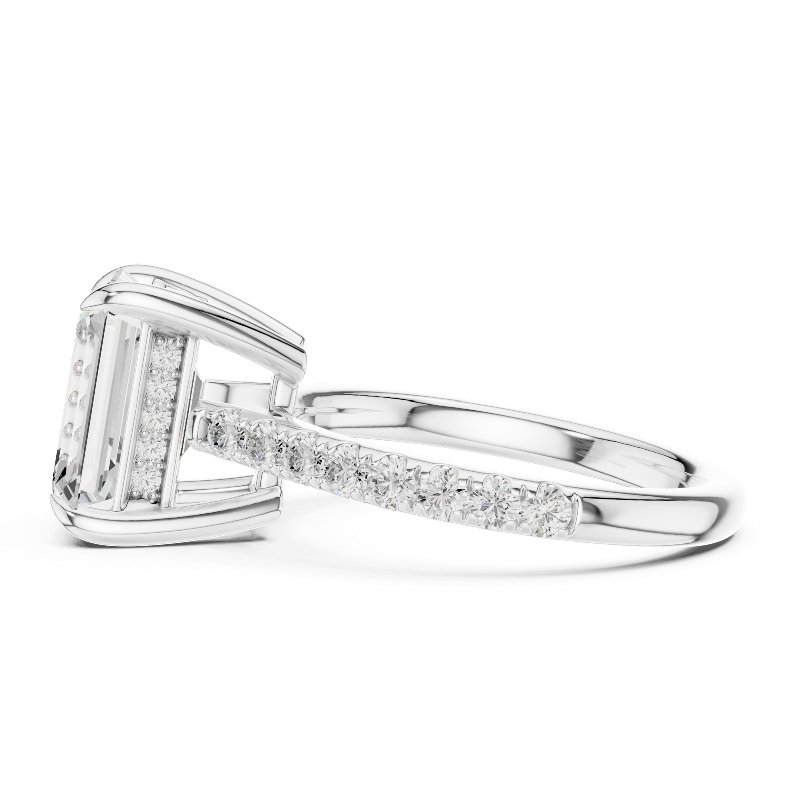 Gold Ring DDLR-1024, White Gold, view 3