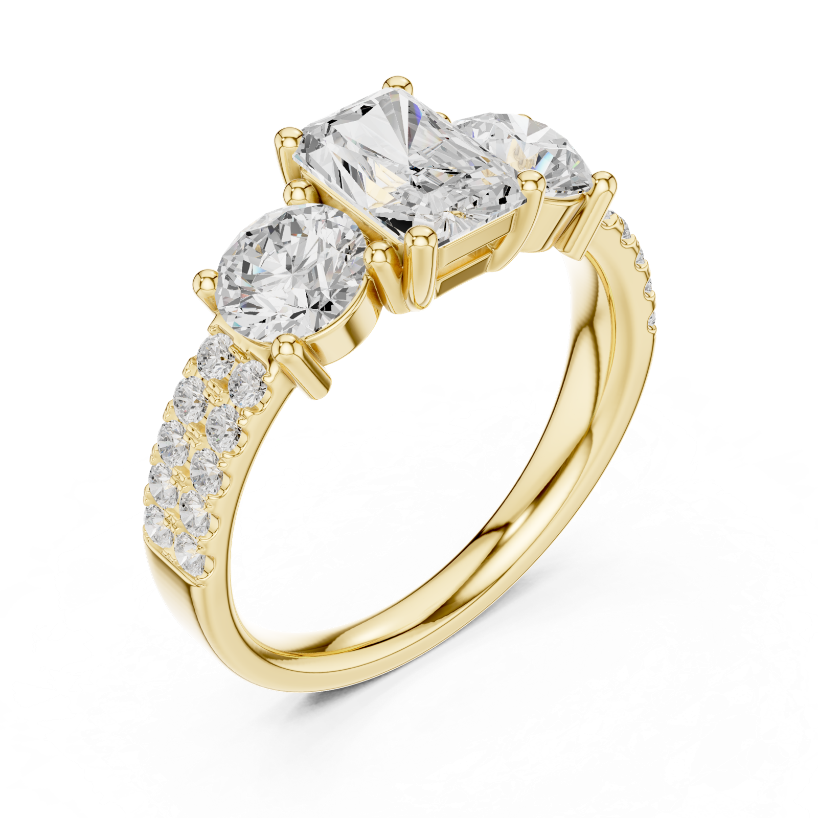 Gold Ring DDLR-717, Yellow Gold, view 2