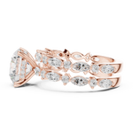 Gold Ring DDLR-301, Round center stone, Rose Gold, view 3