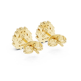 Gold Earrings 9-10040E, Yellow Gold, view 3