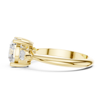 Gold Jewelry L35-66, Round center stone, Yellow Gold, view 3