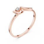 Gold Ring DR-6178, Rose Gold, view 2