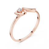 Gold Ring DR-6178, Rose Gold, view 2