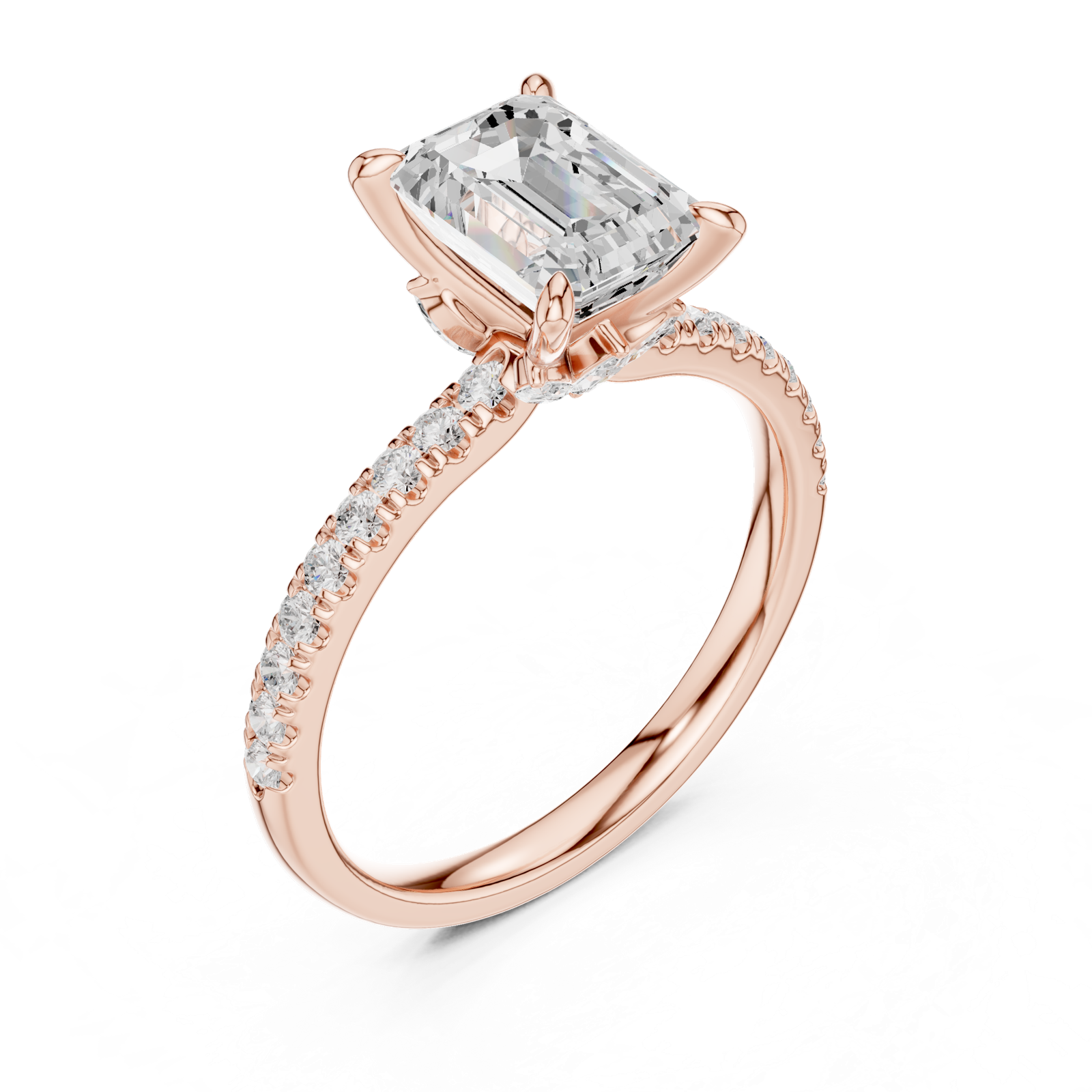 Gold Ring DDLR-1011, Rose Gold, view 2