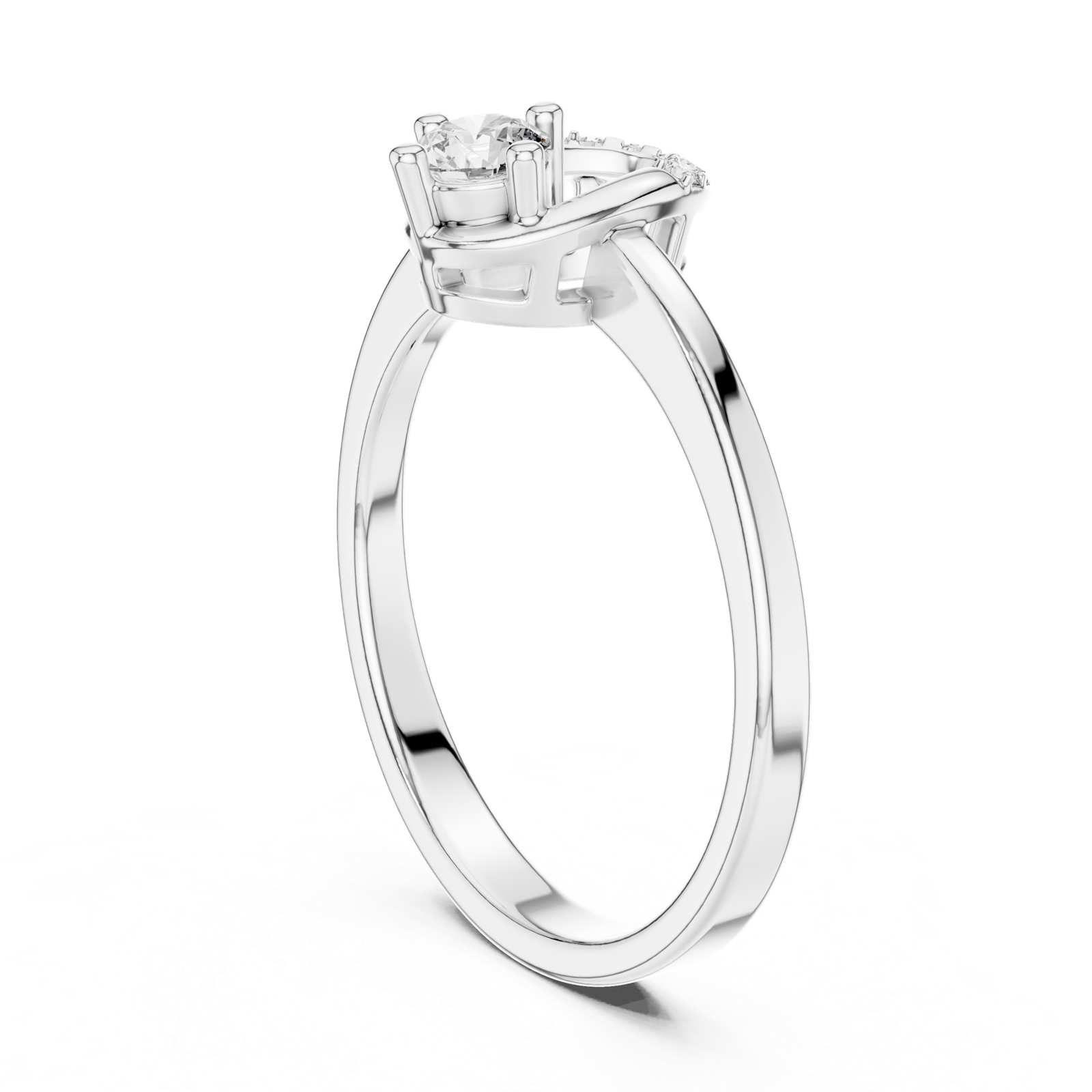 Gold Ring L03-1347, White Gold