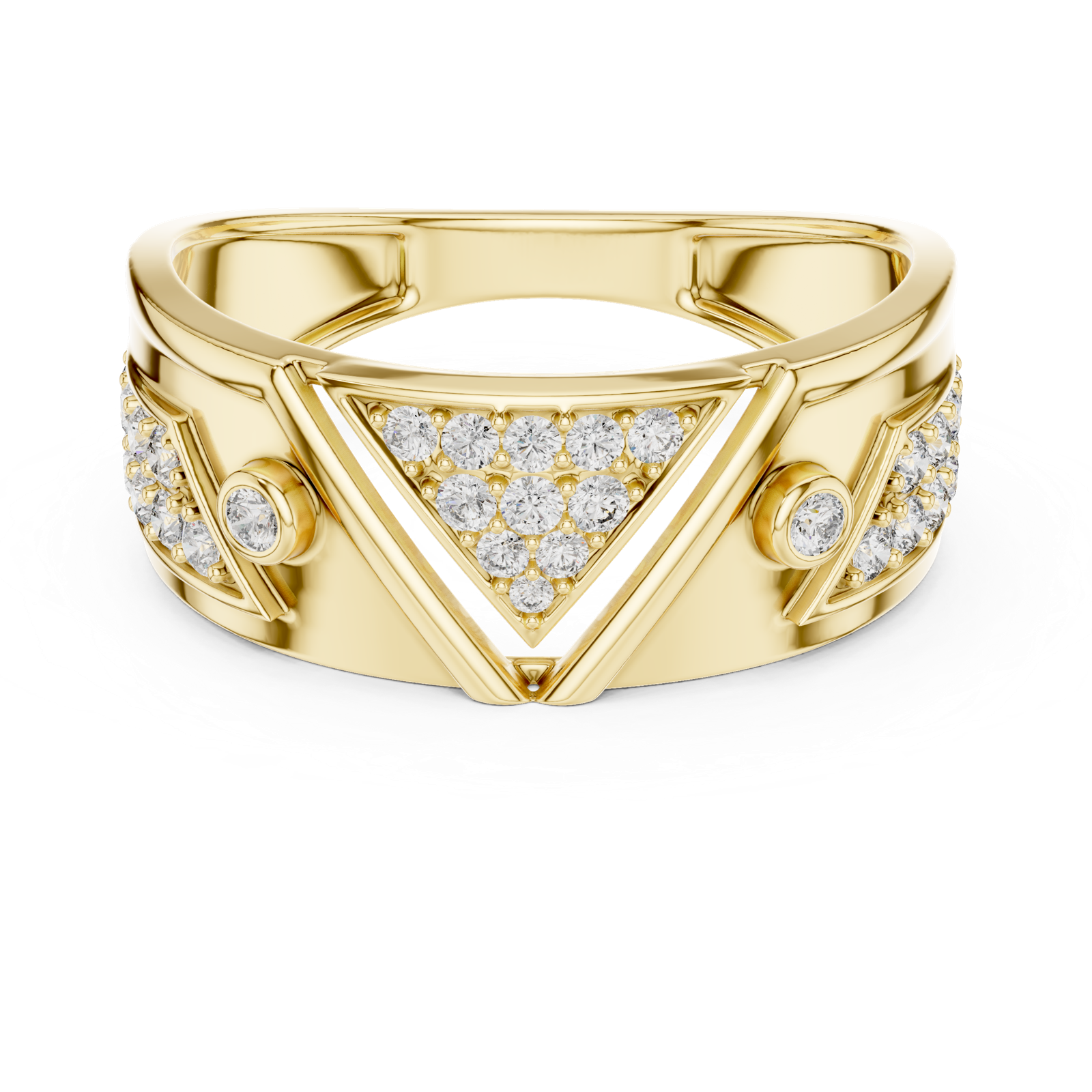 Gold Ring LR-01 (50), Yellow Gold, view 4