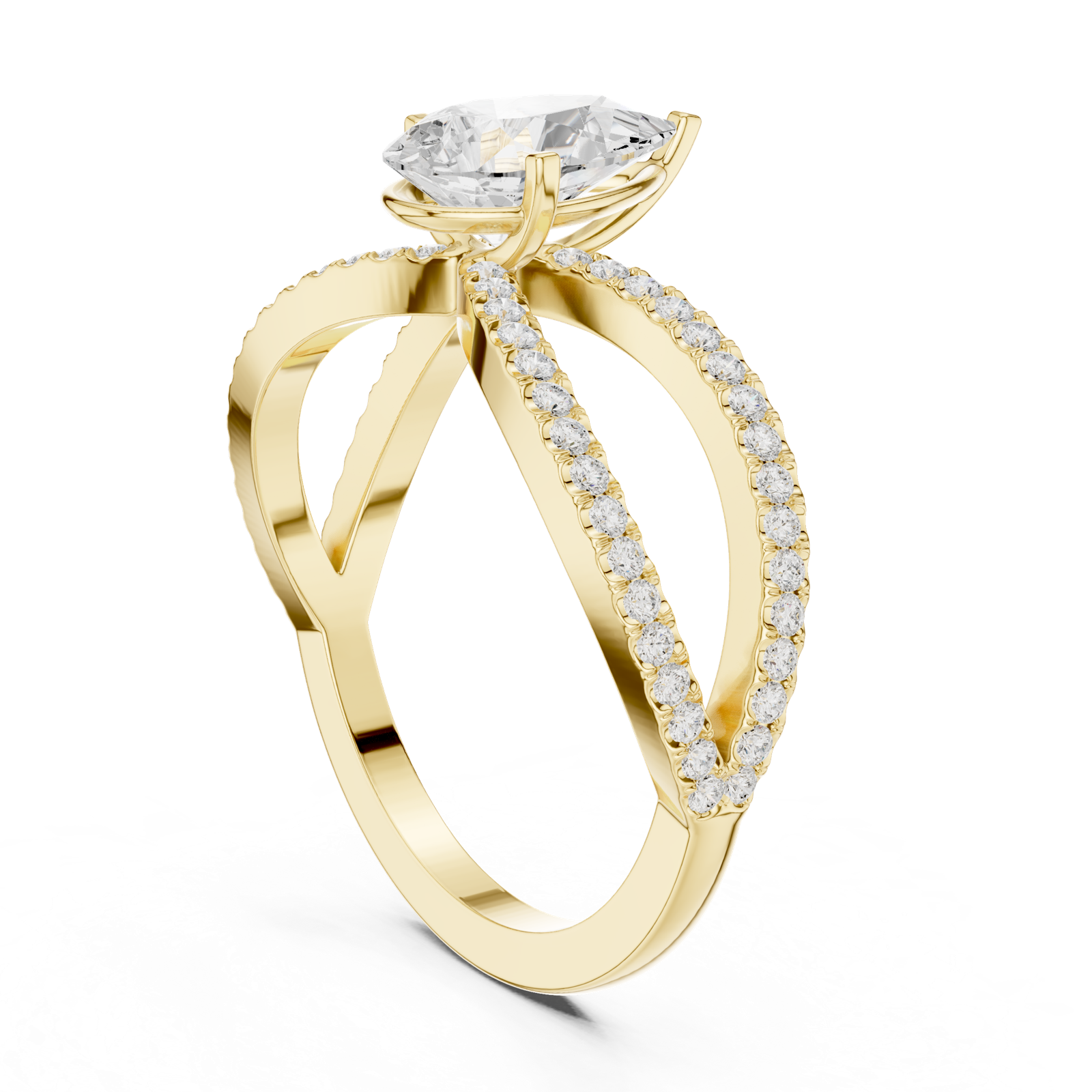 Gold Ring DDLR-1092, Yellow Gold, view 1