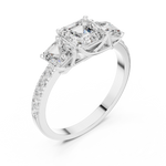 Gold Ring DDLR-1113, White Gold, view 2