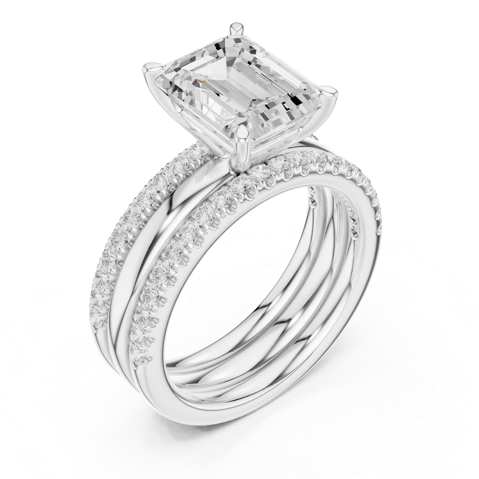 Gold Ring DDLR-947, White Gold, view 2