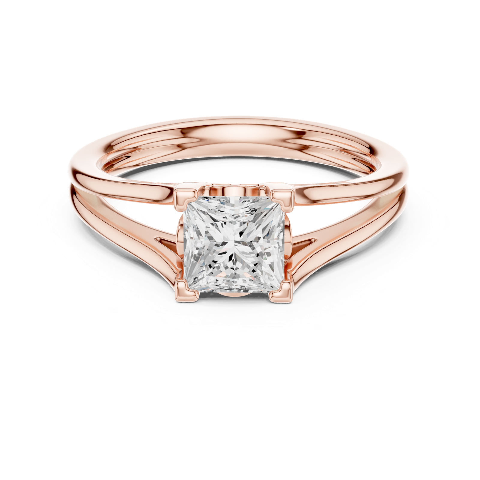 Gold Ring DDLR-571, Rose Gold, view 4