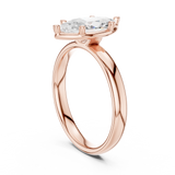 Gold Jewelry L36-10, Marquise center stone, Rose Gold, view 1