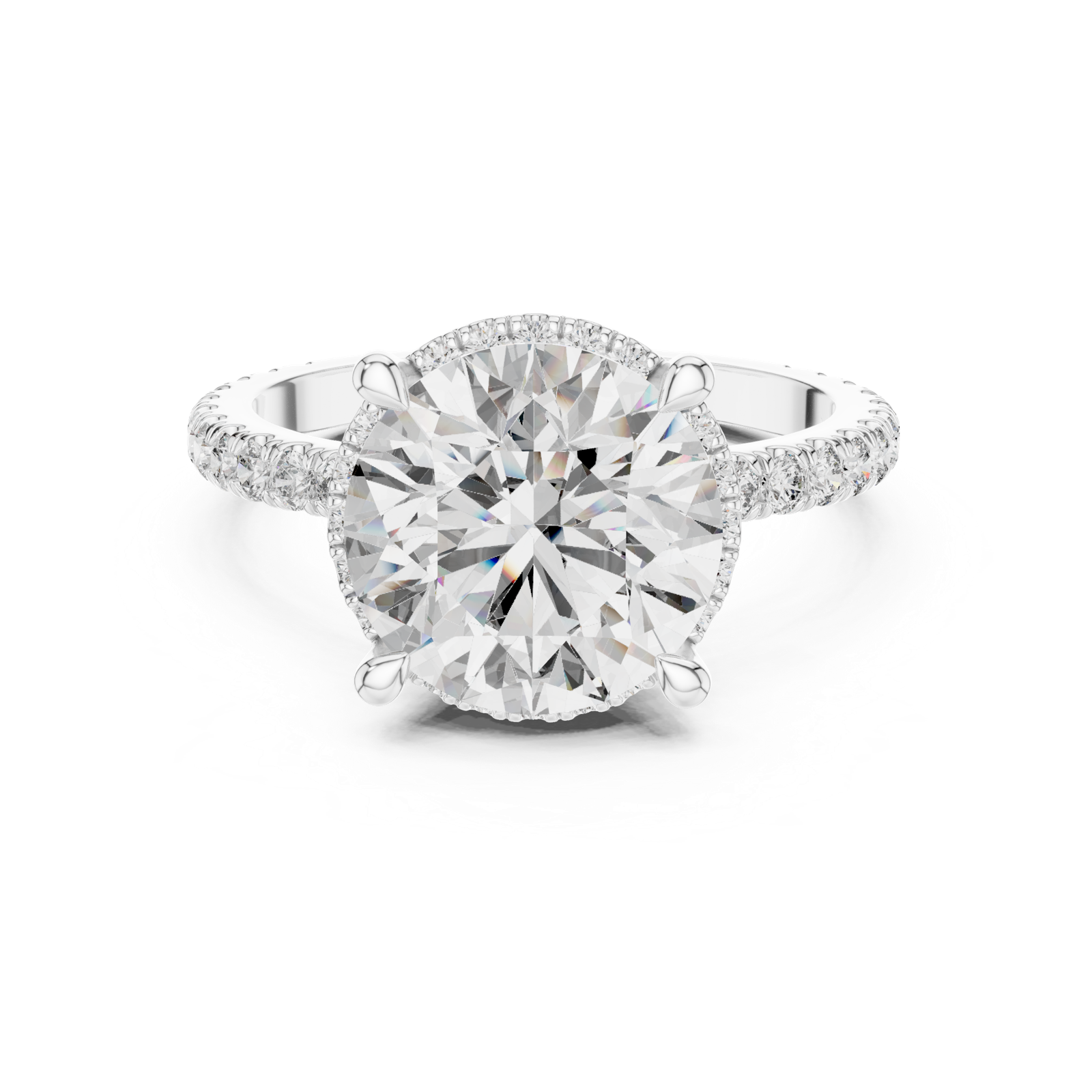 Gold Ring DDLR-172, White Gold, view 4
