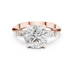 Gold Jewelry L35-67, Round center stone, Rose Gold, view 4
