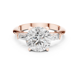 Gold Jewelry L35-67, Round center stone, Rose Gold, view 4