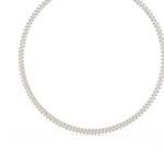 14K Solid Gold Lab Diamond Tennis Necklace, Yellow Gold, view 2