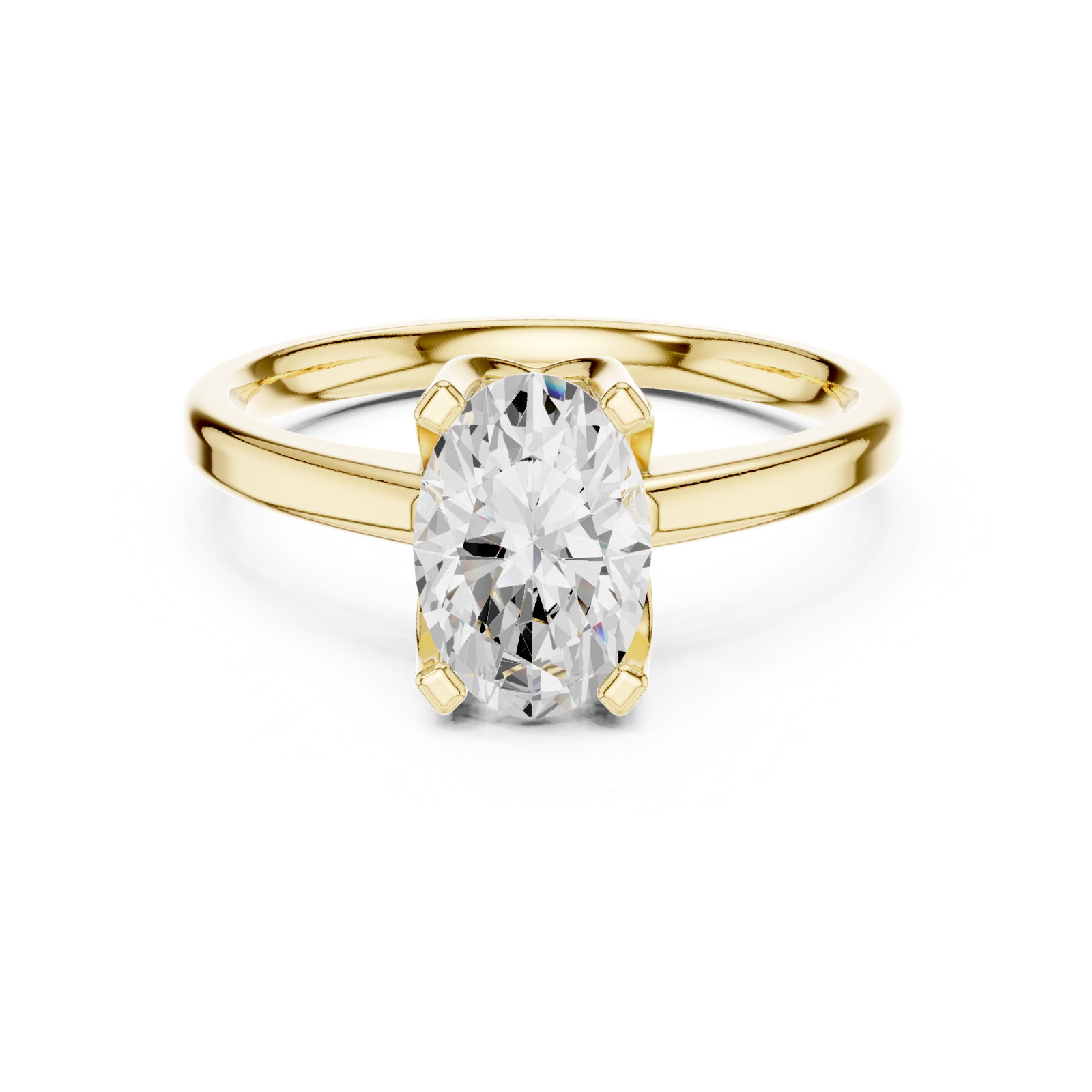 Gold Ring DDLR-446, Yellow Gold, view 4