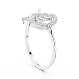 Gold Ring DR-6155, White Gold, view 1