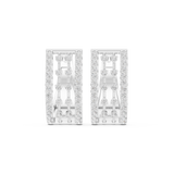 Gold Earrings 9-10001E, White Gold