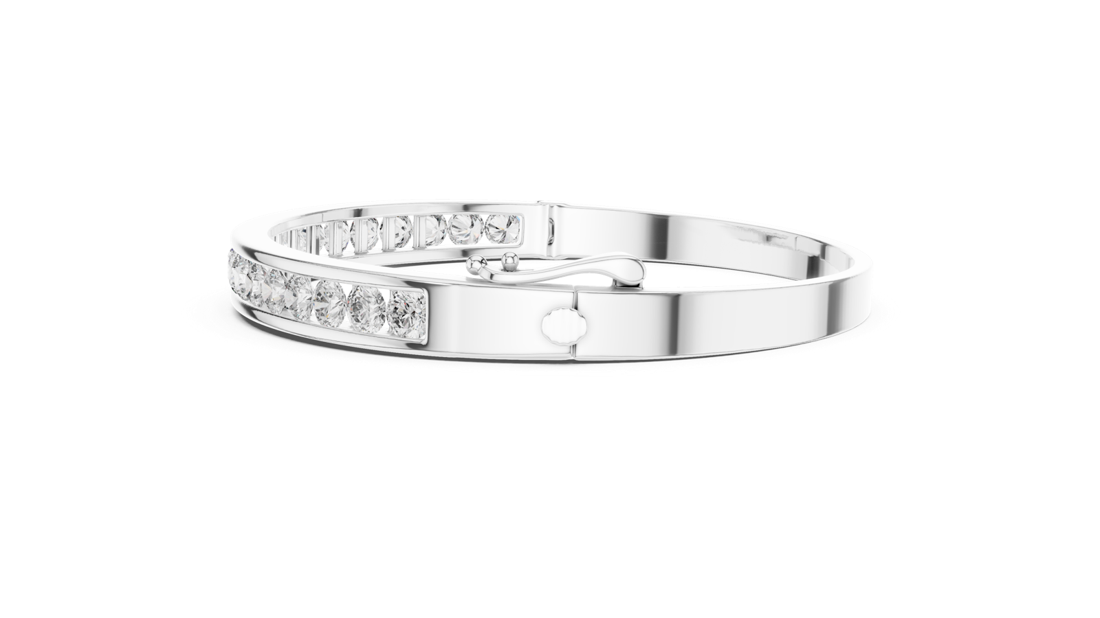 Gold Bracelet GLBR-0005, White Gold, view 3