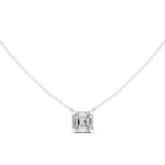 Gold Jewelry, Asscher center stone, White Gold, view 4