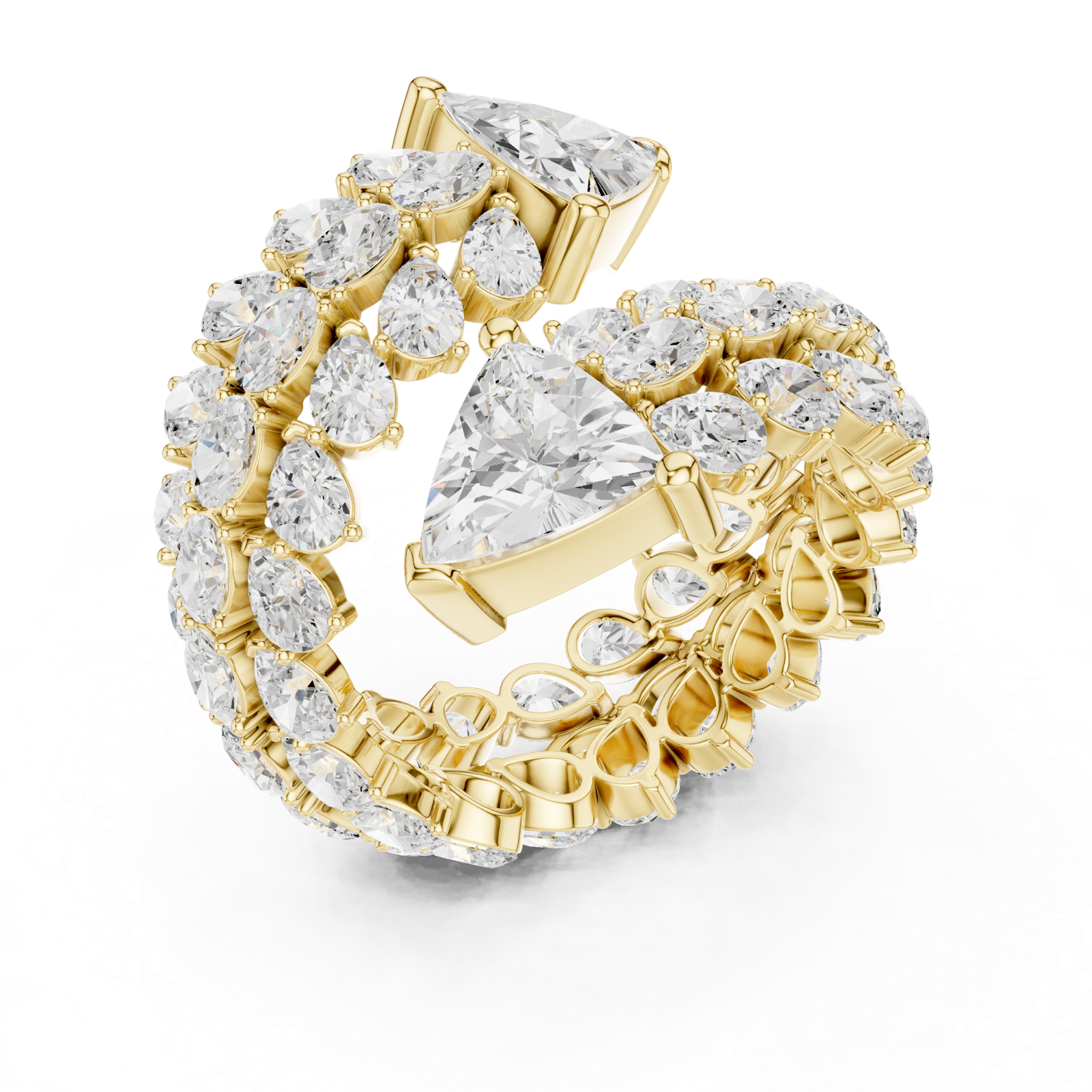 Gold Ring DDLR-845, Yellow Gold, view 2