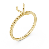Gold Jewelry L36-15, Pear center stone, Yellow Gold, view 2