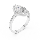 Gold Ring ALR-100, White Gold, view 2