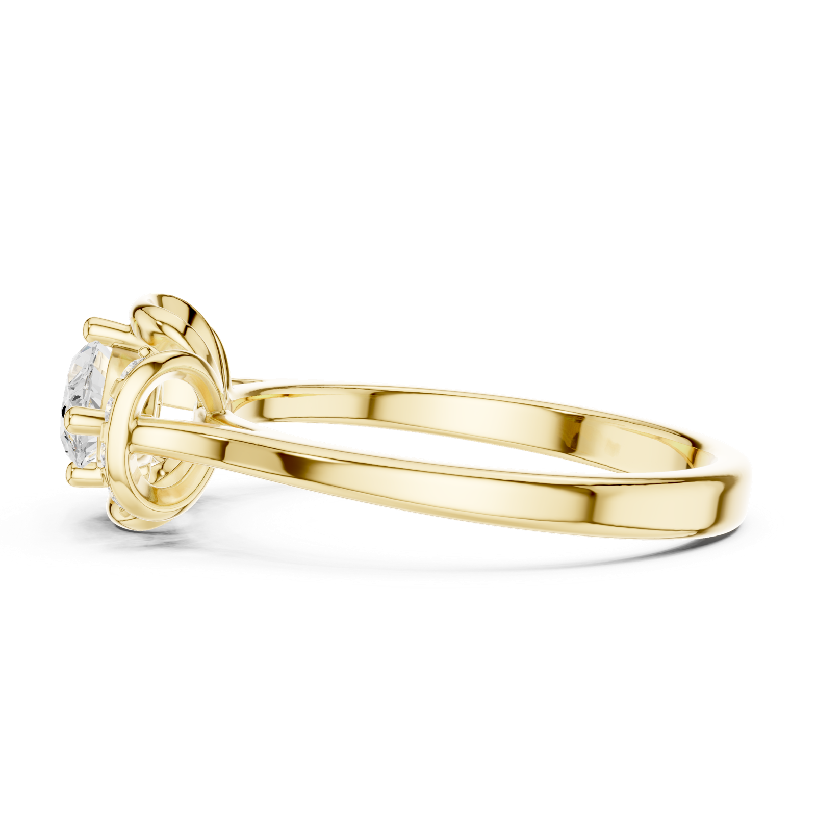 Gold Ring DDLR-509, Yellow Gold, view 3