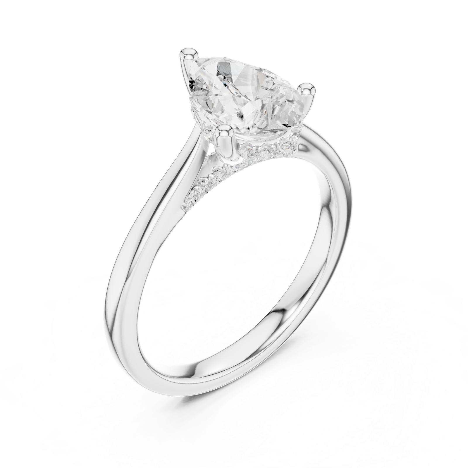 Gold Ring DDLR-987, White Gold, view 2