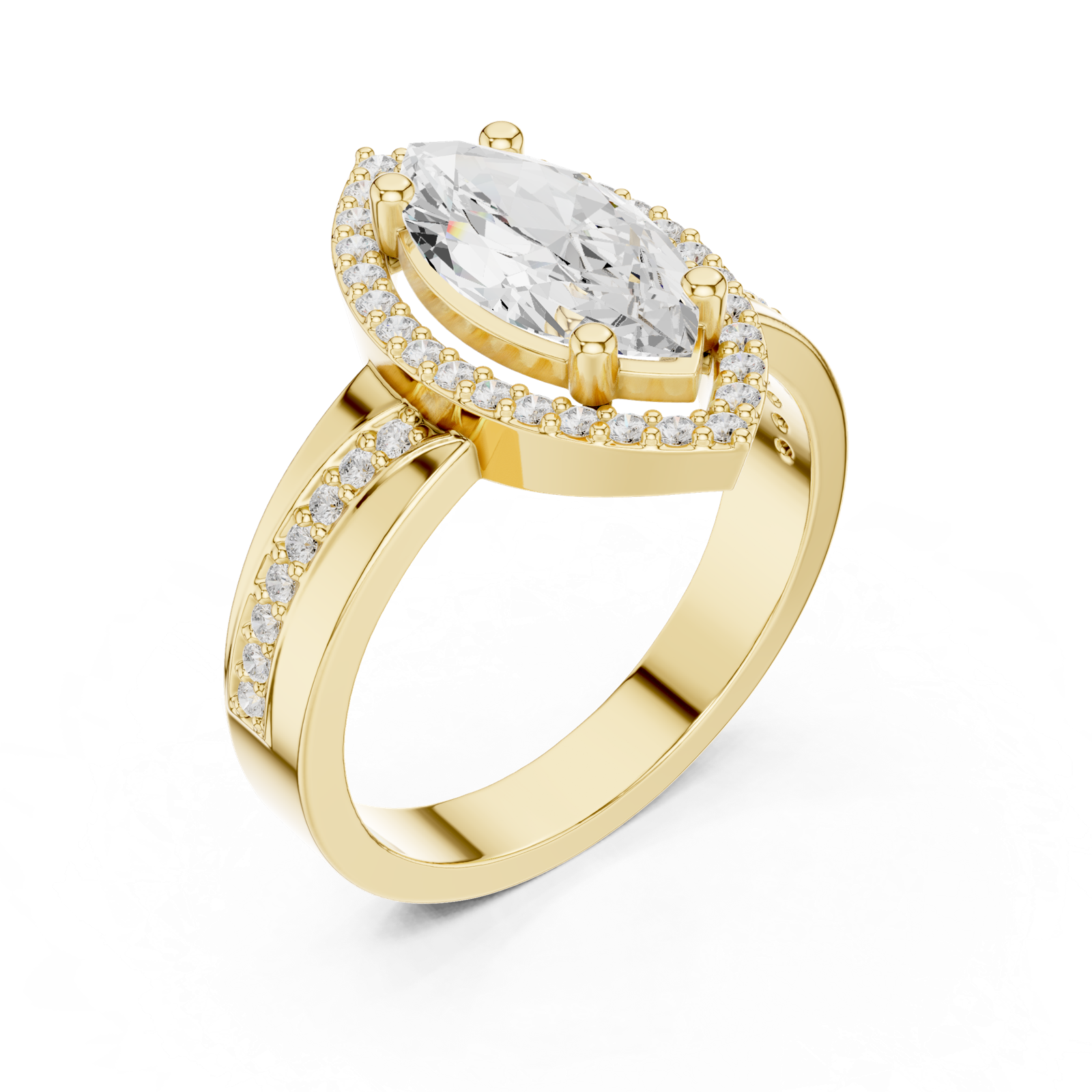 Gold Ring DDLR-355, Yellow Gold, view 2
