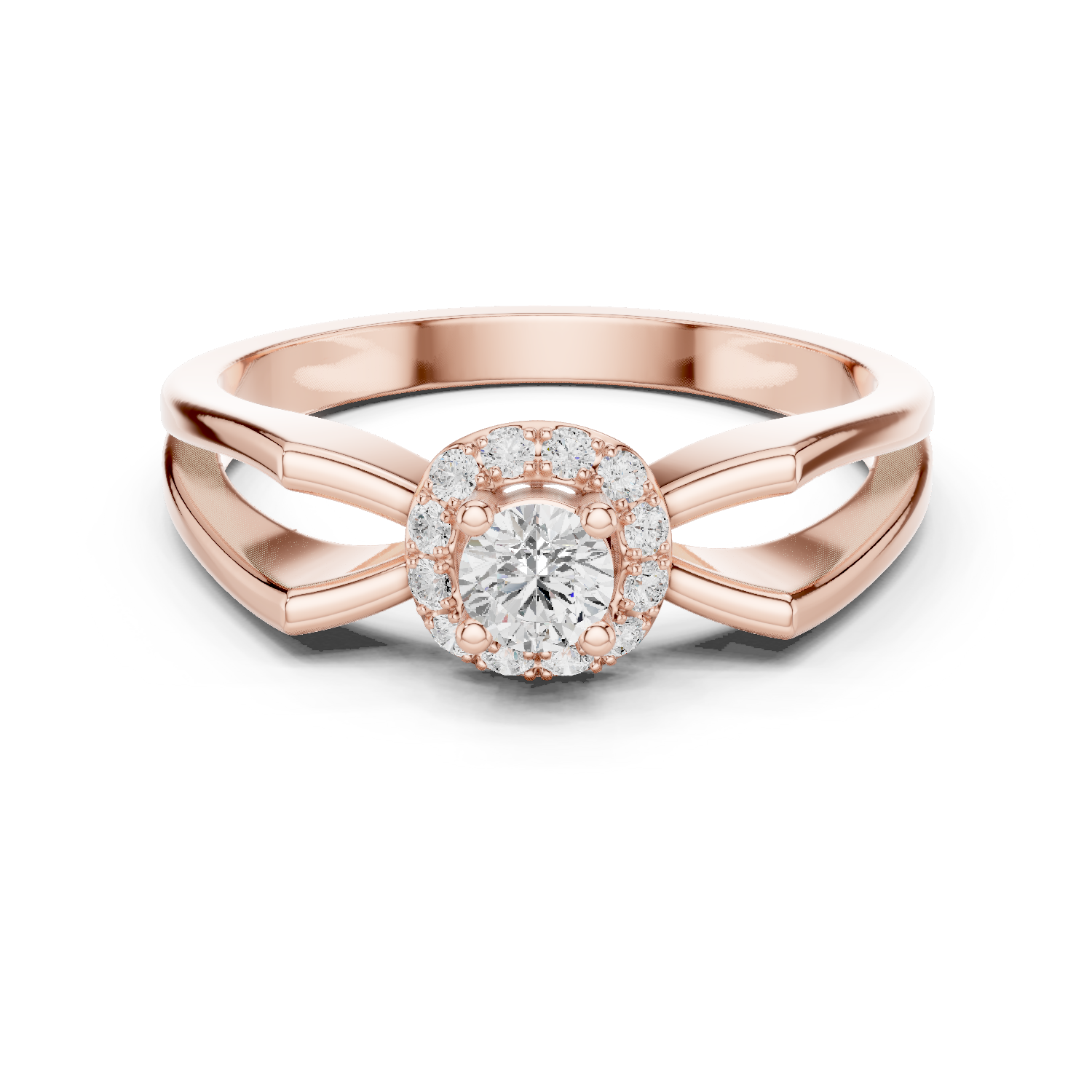 Gold Ring DDLR-837, Rose Gold