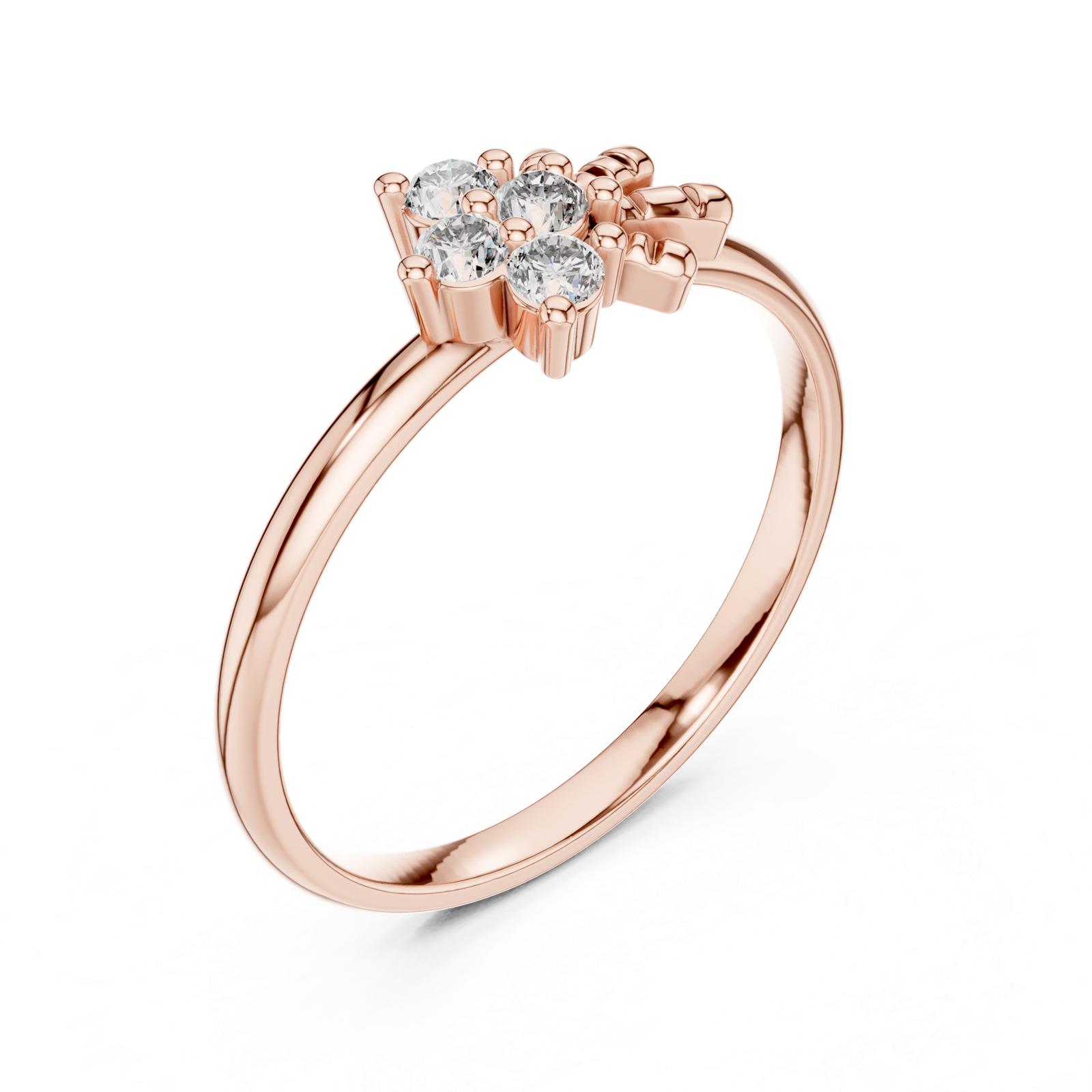 Gold Ring LR-01 (91), Rose Gold, view 2