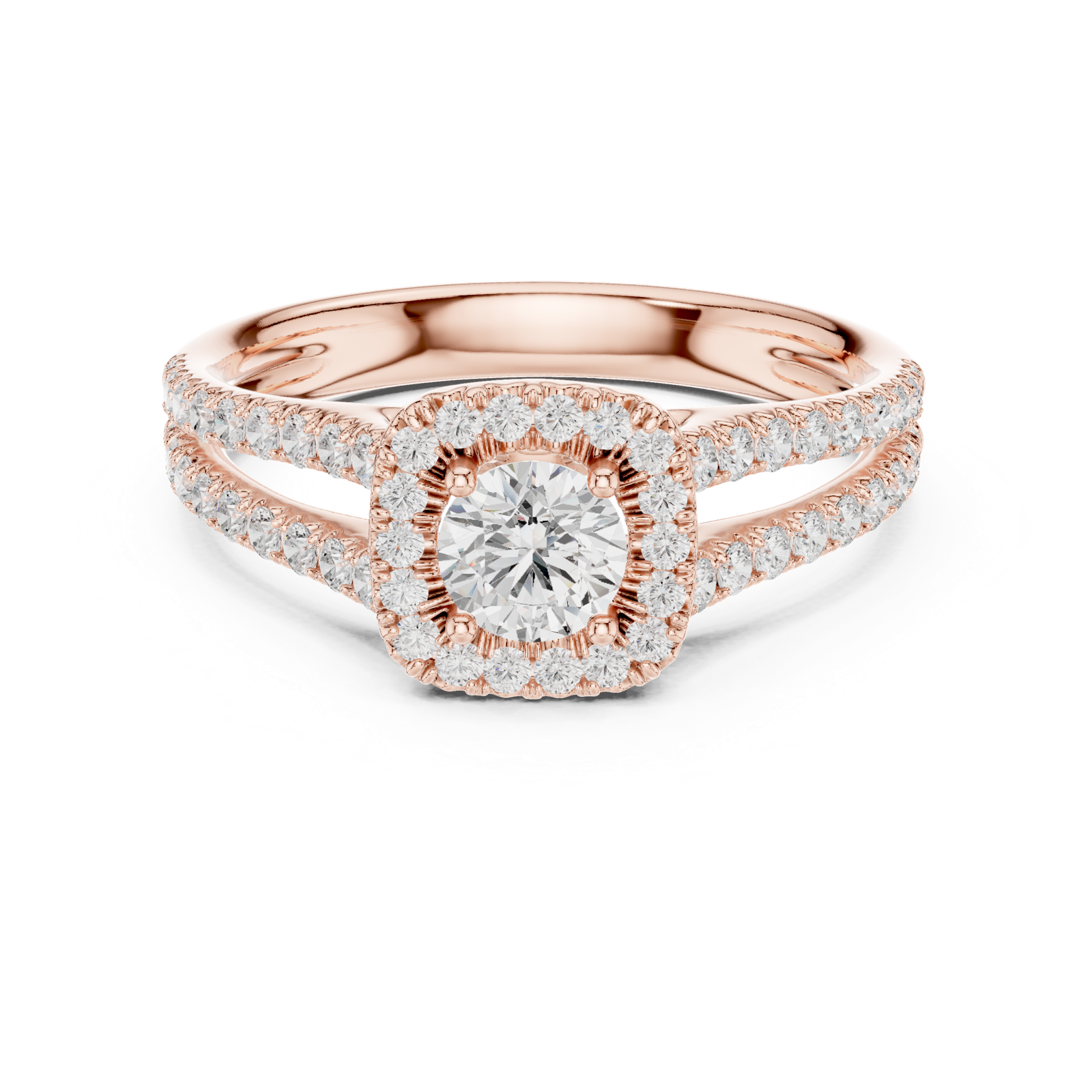 Gold Ring LR-0217, Rose Gold, view 4