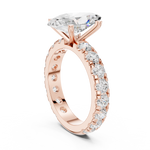 Gold Jewelry L35-63, Marquise center stone, Rose Gold, view 1