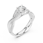 Gold Ring LR-0315, White Gold, view 2
