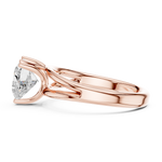 Gold Jewelry L36-7, Heart center stone, Rose Gold, view 3