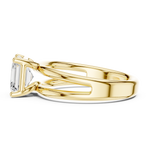 Gold Jewelry L36-9, Asscher center stone, Yellow Gold, view 3