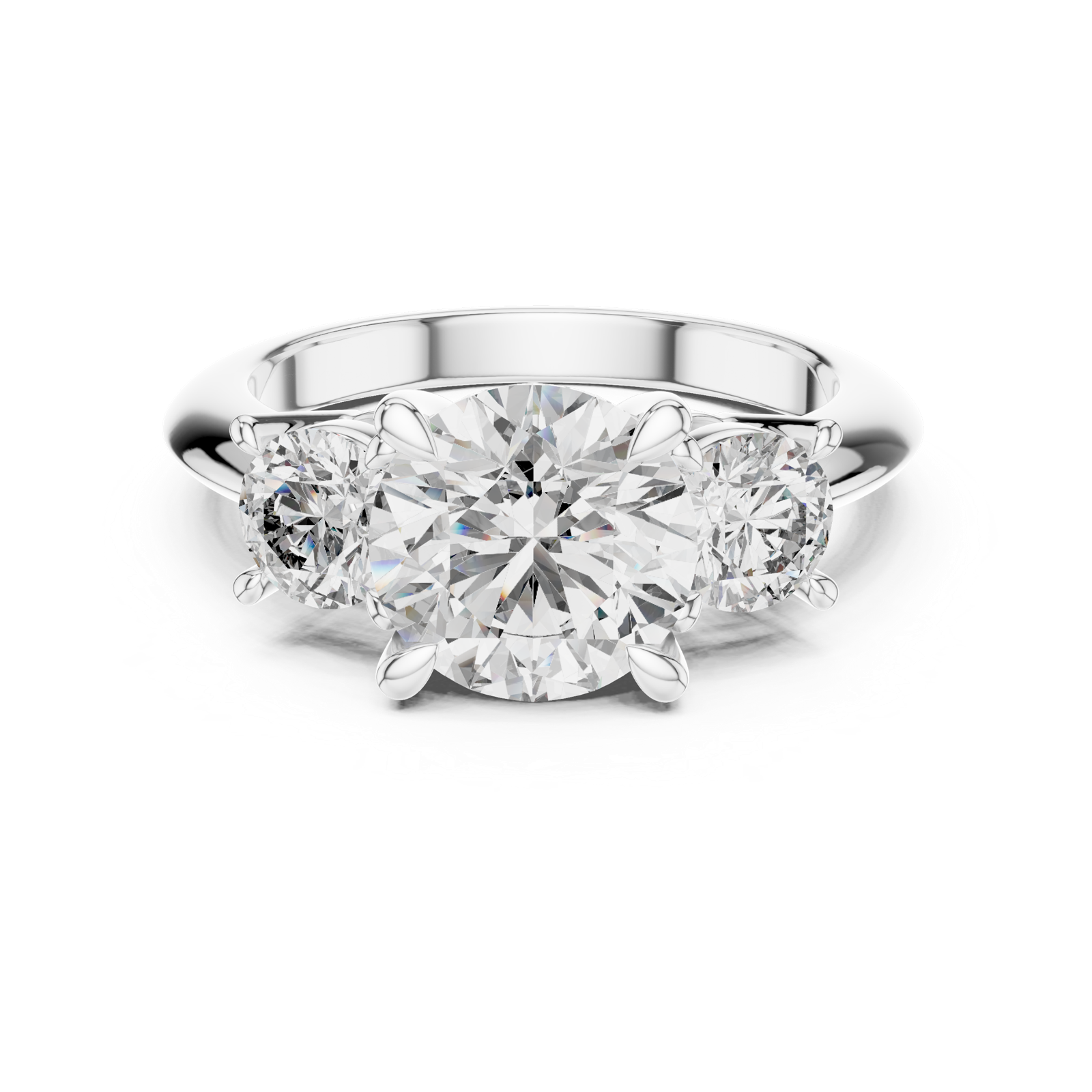 Gold Ring DDLR-042, White Gold, view 4