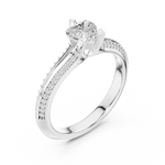 Gold Ring LR-0278, White Gold, view 2